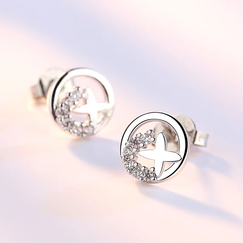 100% 925 sterling silver fashion round shiny crystal stud earrings for women wholesale jewelry Christmas gift drop shipping
100% 925 sterling silver fashion round shiny crystal stud earrings for women wholesale jewelry Christmas gift drop shipping