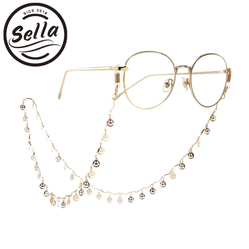 Sella Fashion Glasses Cord Strap Men Women Eyeglasses Holder Lanyard Metal Smile Decoration Sunglasses Necklace Chain
Sella Fashion Glasses Cord Strap Men Women Eyeglasses Holder Lanyard Metal Smile Decoration Sunglasses Necklace Chain