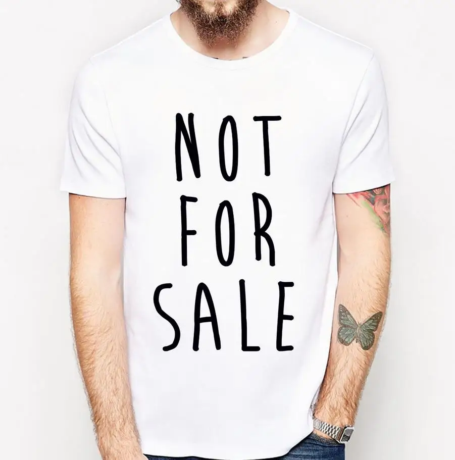 NOT FOR SALE slogan Letters Print Men T shirt Fashion Casual Funny Shirt For Man White Top Tee Harajuku Hipster Street ZT203-34
NOT FOR SALE slogan Letters Print Men T shirt Fashion Casual Funny Shirt For Man White Top Tee Harajuku Hipster Street ZT203-34