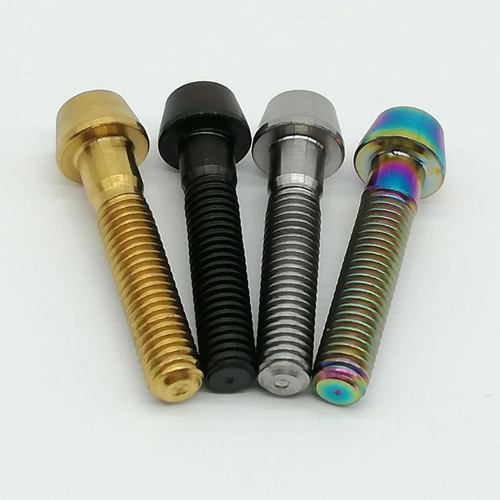 Многоцветные болты Ti Titanium винты с конической головкой шестигранный винт
