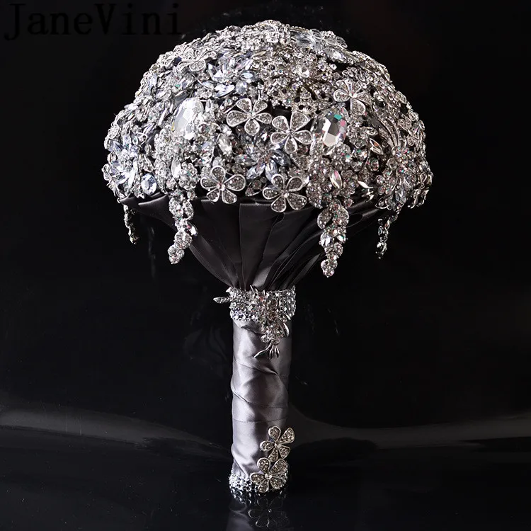 JaneVini Blingbling Crystal Wedding Bouquet Gray Beaded Bridal Bouquets Luxury Silver Diamond Rhinestones Bride Holding Flowers
JaneVini Blingbling Crystal Wedding Bouquet Gray Beaded Bridal Bouquets Luxury Silver Diamond Rhinestones Bride Holding Flowers