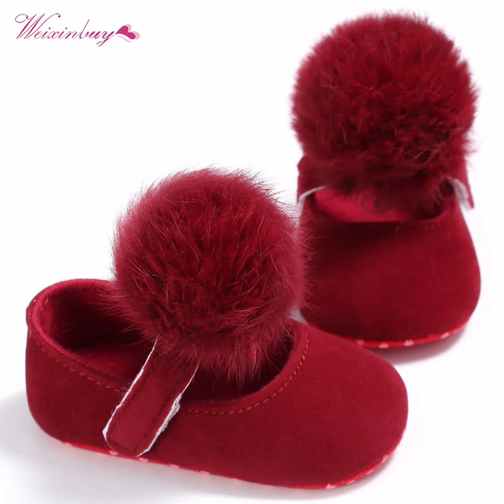 WEIXINBUY Baby Shoes Solid Infant Girls Shallow First Walkers Toddler Plush Ball Anti Slip Moccasins 0-18 Months
WEIXINBUY Baby Shoes Solid Infant Girls Shallow First Walkers Toddler Plush Ball Anti Slip Moccasins 0-18 Months