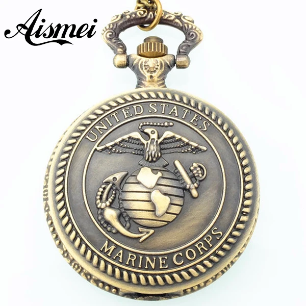25pcs/lot Retro Bronze Big Man Pocket Watch United States Army Pocket Watch Vintage Army Military Watch With Chain
25pcs/lot Retro Bronze Big Man Pocket Watch United States Army Pocket Watch Vintage Army Military Watch With Chain