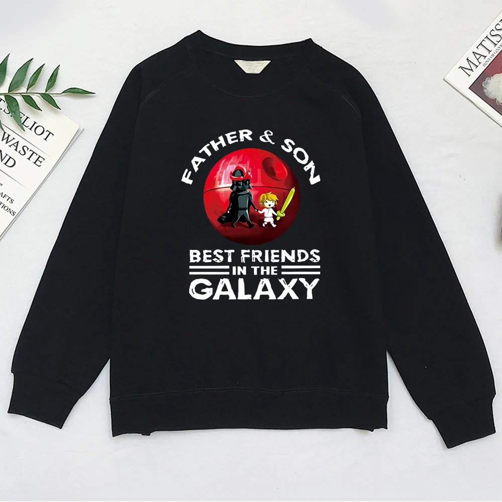 Star Wars Sweatershirt отец и сын лучшие друзья Звездные войны семья с длинным рукавом
