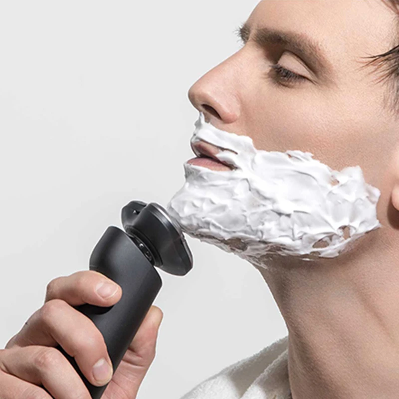 

Бритва Mijia электробритва для бритья бороды для мужчин, триммер для сухой и влажной бороды, перезаряжаемая моющаяся 3D головка с двойными лезв...