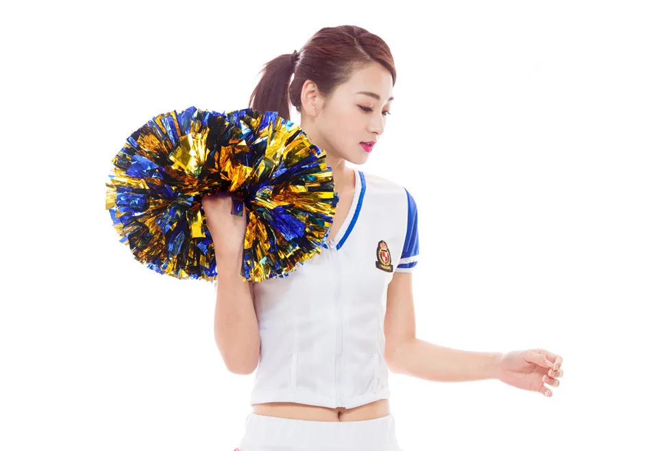 Free shipping Sports pompoms Cheerleader pompons High quality Cheerleading supplies Color and handle can choose
Free shipping Sports pompoms Cheerleader pompons High quality Cheerleading supplies Color and handle can choose