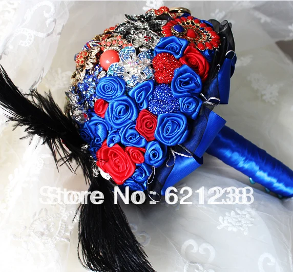 EMS free shipping,Red and blue wedding bride holding flowers / jewelry custom hand flower / retro court style brooch bouquet
EMS free shipping,Red and blue wedding bride holding flowers / jewelry custom hand flower / retro court style brooch bouquet