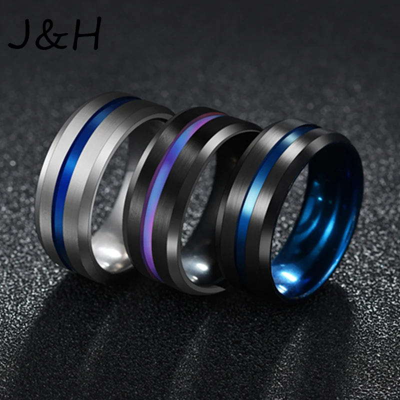8MM Black Titanium Groove Rings Rainbow Wedding Bands Stainless Steel Midi Finger Rings For Men Women Drop Shipping
8MM Black Titanium Groove Rings Rainbow Wedding Bands Stainless Steel Midi Finger Rings For Men Women Drop Shipping