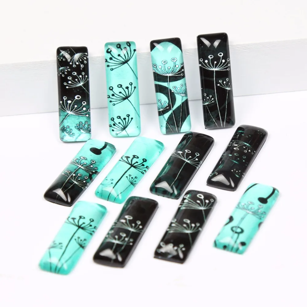 onwear 20pcs rectangle glass cabochon 10x30mm mixed dandelion photo flat back handmade diy jewelry findings
onwear 20pcs rectangle glass cabochon 10x30mm mixed dandelion photo flat back handmade diy jewelry findings
