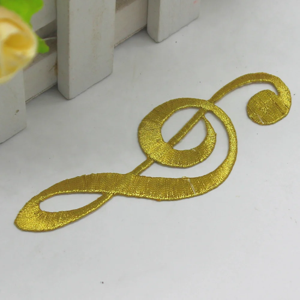 5 Pieces Gold Embroidered Patches Iron On Costumes Musical Note Flower Appliqued Mirror Pairs Accessories 10-3.5cm
5 Pieces Gold Embroidered Patches Iron On Costumes Musical Note Flower Appliqued Mirror Pairs Accessories 10-3.5cm