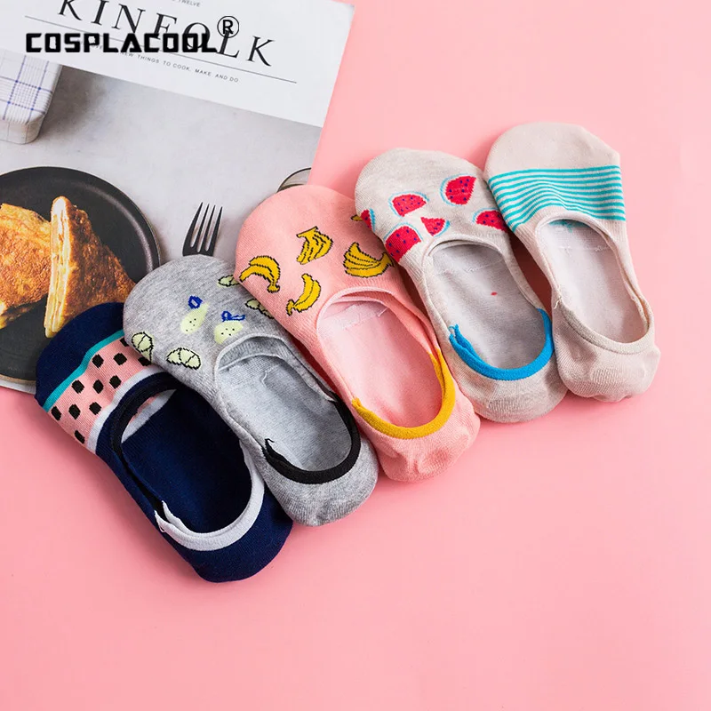 Милые носки COSPLACOOL Нескользящие мужские Модные женские повседневные хлопковые