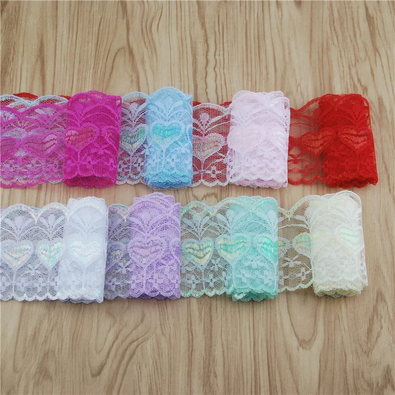 80mm Polyester Lace Trim Fabric Sewing Accessories Cloth Wedding Decoration Ribbon Craft Supplies Multi Color Heart 50yards Lqcx
80mm Polyester Lace Trim Fabric Sewing Accessories Cloth Wedding Decoration Ribbon Craft Supplies Multi Color Heart 50yards Lqcx