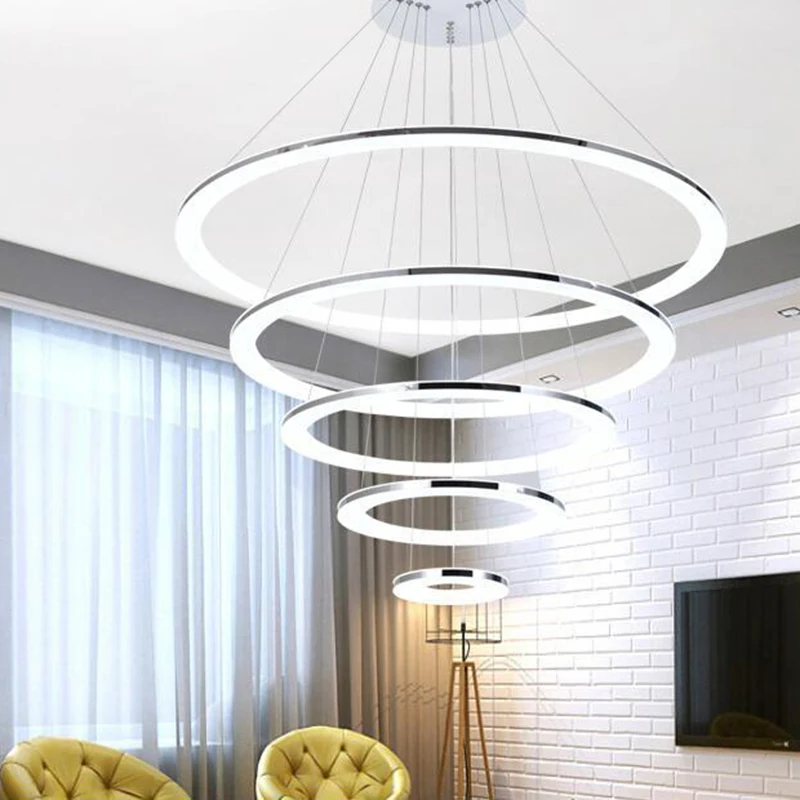 Modern Chandelier 4 Acrylic 100x80x60x40cm Lamps Ring LED Chandelier Fashion Designer Hanging Circle Lamp
Modern Chandelier 4 Acrylic 100x80x60x40cm Lamps Ring LED Chandelier Fashion Designer Hanging Circle Lamp