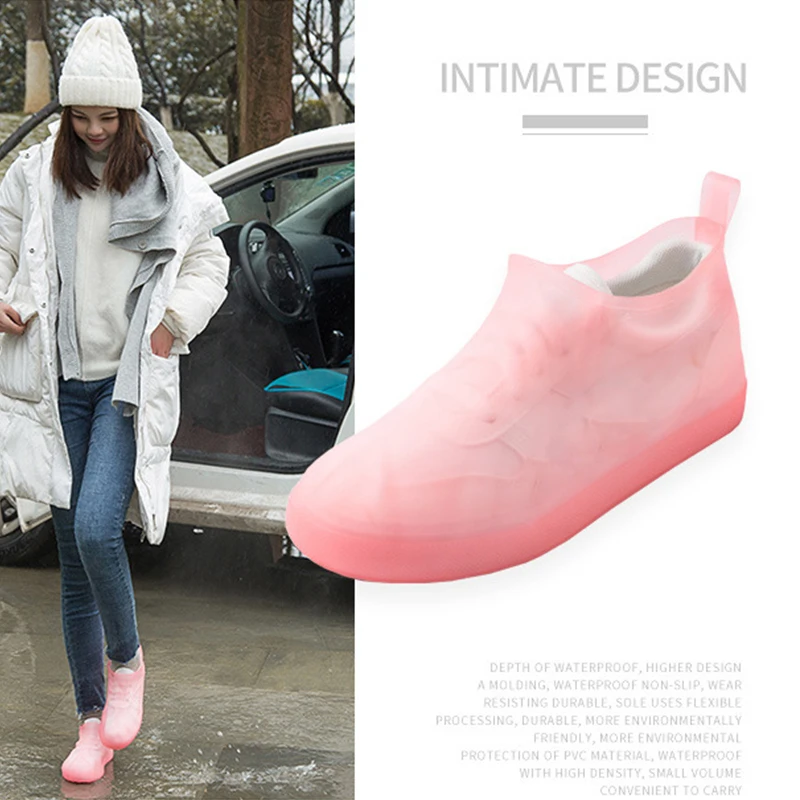 Unisex PVC Waterproof Reusable Rain Shoes Covers Rubber Slip-resistant Rain Boot Overshoes Men&Women Shoes Accessories
Unisex PVC Waterproof Reusable Rain Shoes Covers Rubber Slip-resistant Rain Boot Overshoes Men&Women Shoes Accessories