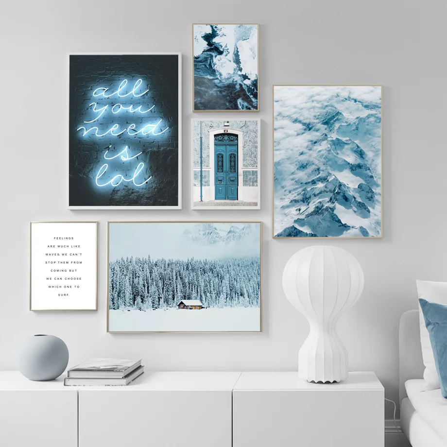 Blue Snow Mountain Forest Sea Landscape Wall Art Canvas Painting Nordic Posters And Prints Wall Pictures For Living Room Decor
Blue Snow Mountain Forest Sea Landscape Wall Art Canvas Painting Nordic Posters And Prints Wall Pictures For Living Room Decor