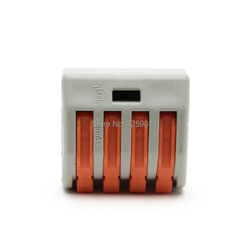100PCS PCT-214 222-414 wire Connector 32A 400V 28-12AWG Universal 4 Pin Universal Compact Terminal Block Conductor
100PCS PCT-214 222-414 wire Connector 32A 400V 28-12AWG Universal 4 Pin Universal Compact Terminal Block Conductor
