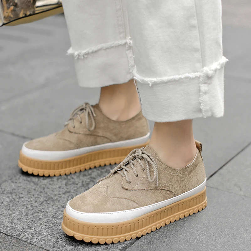 Woman Platform Shoes Suede Flats Fashion Casual Shoes for Women Comfortable Height Increasing Leisure Creepers Tenis Feminino
Woman Platform Shoes Suede Flats Fashion Casual Shoes for Women Comfortable Height Increasing Leisure Creepers Tenis Feminino