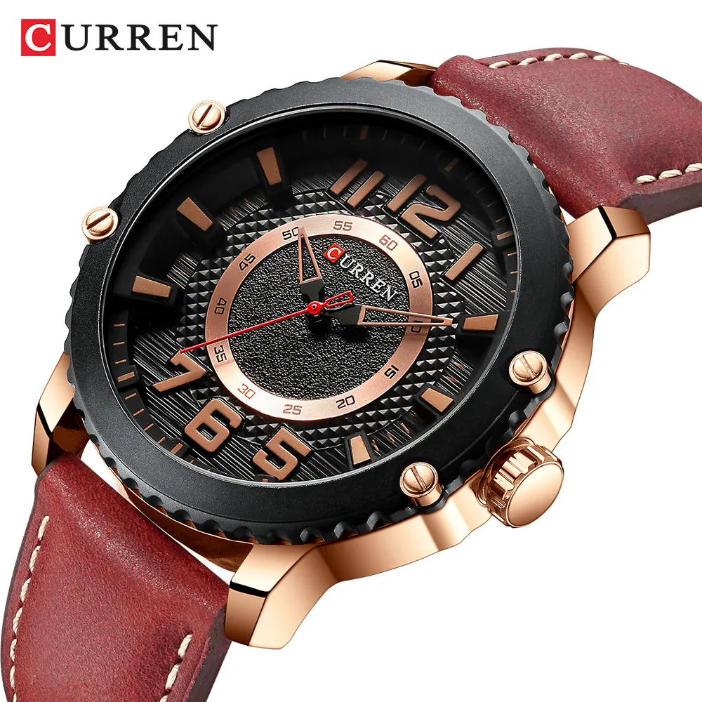 2019 CURREN New Casual Sport Quartz Clock Male Military Leather Wristwatch Men's Colorful Fashion Design Watch dropshipping 8341
2019 CURREN New Casual Sport Quartz Clock Male Military Leather Wristwatch Men's Colorful Fashion Design Watch dropshipping 8341