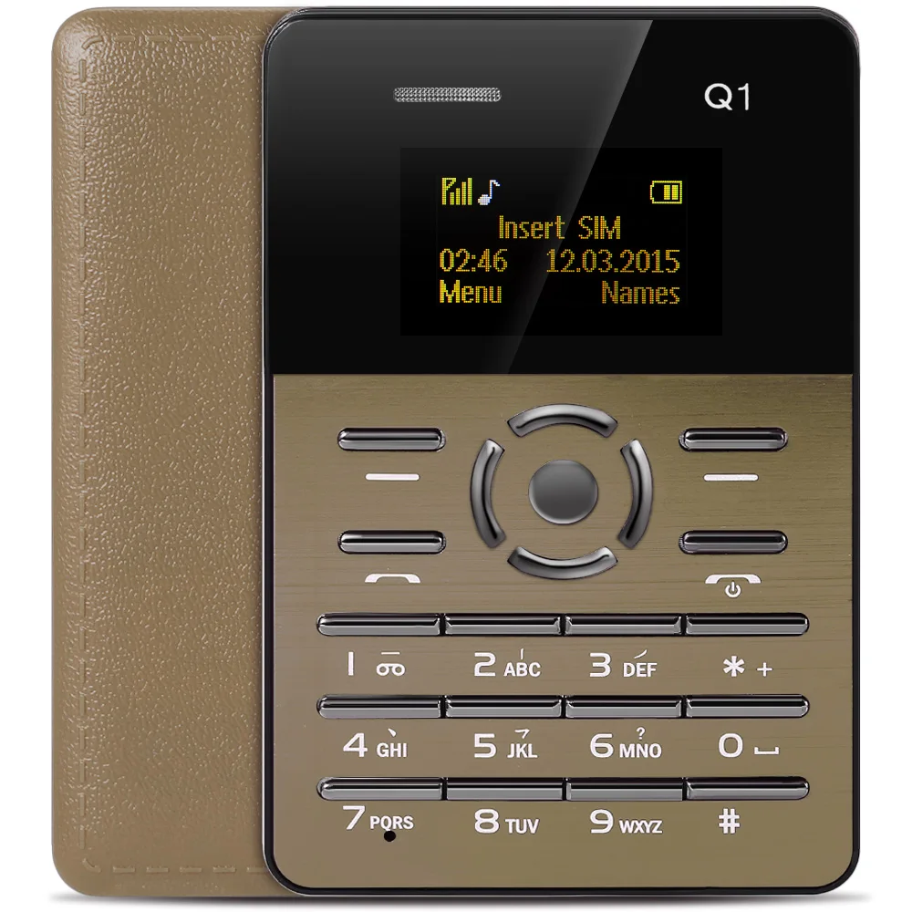 AIEK \ AEKU Q1 1 0 дюйма ультра тонкая карта телефона FM Аудио плеер Диктофон календарь