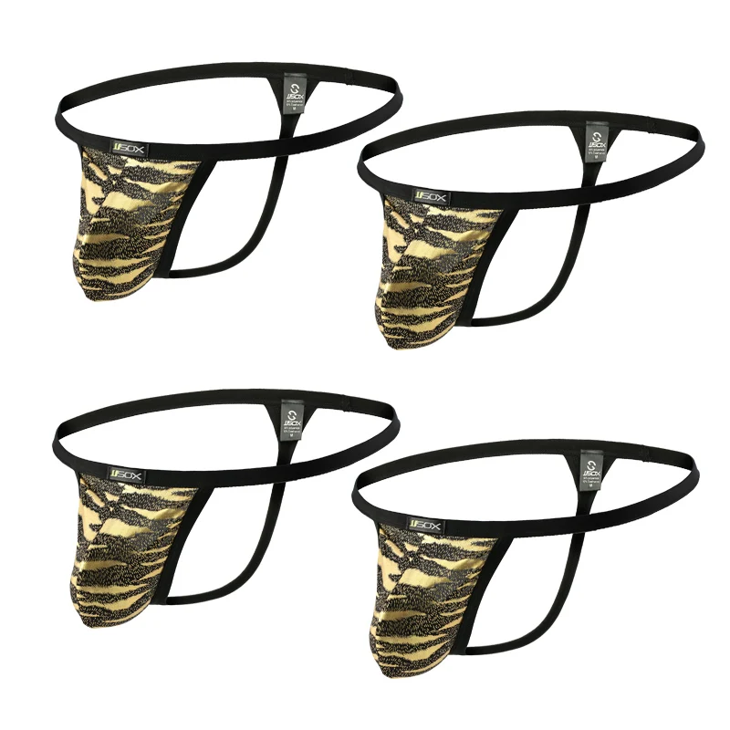 4 Pcs Sexy Cool Men Thong Men's Underwear Bulge Pouch G-String Gay Man Thongs Male Jockstrap Gold Silver Leopard
4 Pcs Sexy Cool Men Thong Men's Underwear Bulge Pouch G-String Gay Man Thongs Male Jockstrap Gold Silver Leopard