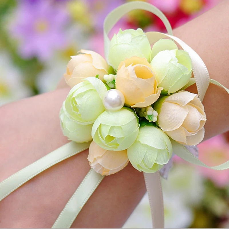 Wedding Wrist Flowers Bridesmaid De Marriage Ribbon Silk Rose Flowers Artificial Corsages Wristband Flowers MarriageAccessories
Wedding Wrist Flowers Bridesmaid De Marriage Ribbon Silk Rose Flowers Artificial Corsages Wristband Flowers MarriageAccessories