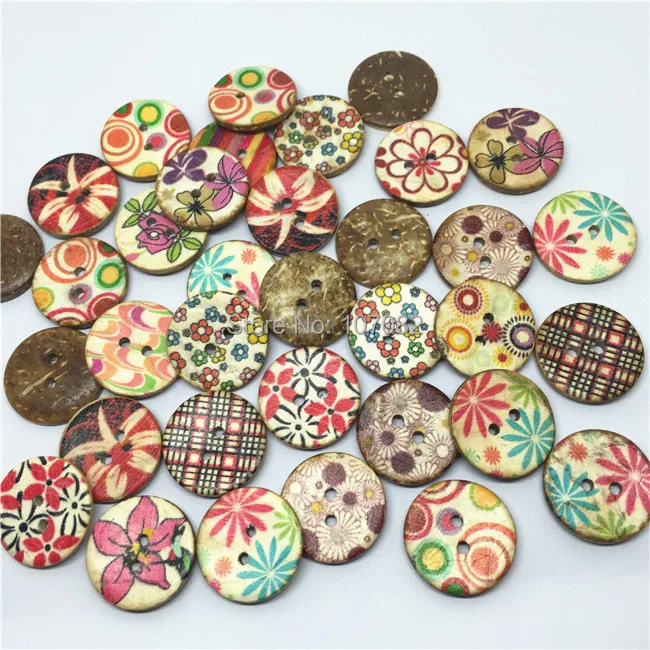 200pcs/lot 20mm Retro Brown Round Coconut Shell Button Painted Flowers Coconut Buttons Sewing 2 Holes For Scrapbooking
200pcs/lot 20mm Retro Brown Round Coconut Shell Button Painted Flowers Coconut Buttons Sewing 2 Holes For Scrapbooking