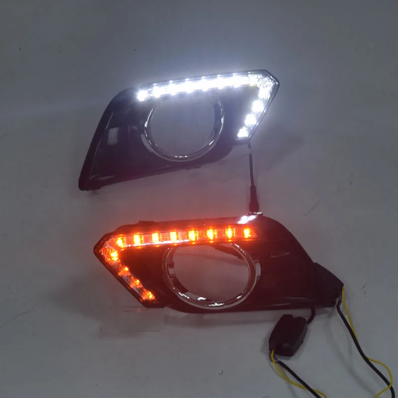 Turn Signal style Relay 12V LED CAR DRL Daytime running lights with fog lamp hole for Nissan X-trail X trail Xtrail 2014 2015
Turn Signal style Relay 12V LED CAR DRL Daytime running lights with fog lamp hole for Nissan X-trail X trail Xtrail 2014 2015