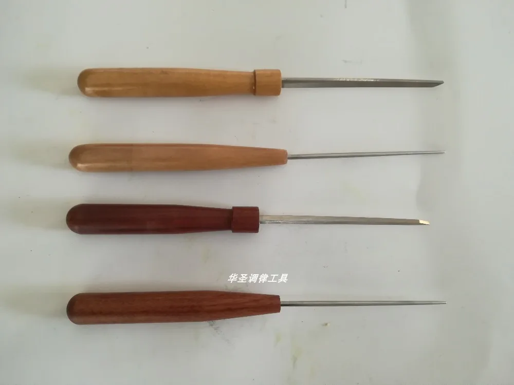 4 шт. Инструменты для настройки пианино ремонта из красного дерева ручка Reamers Awl Tong