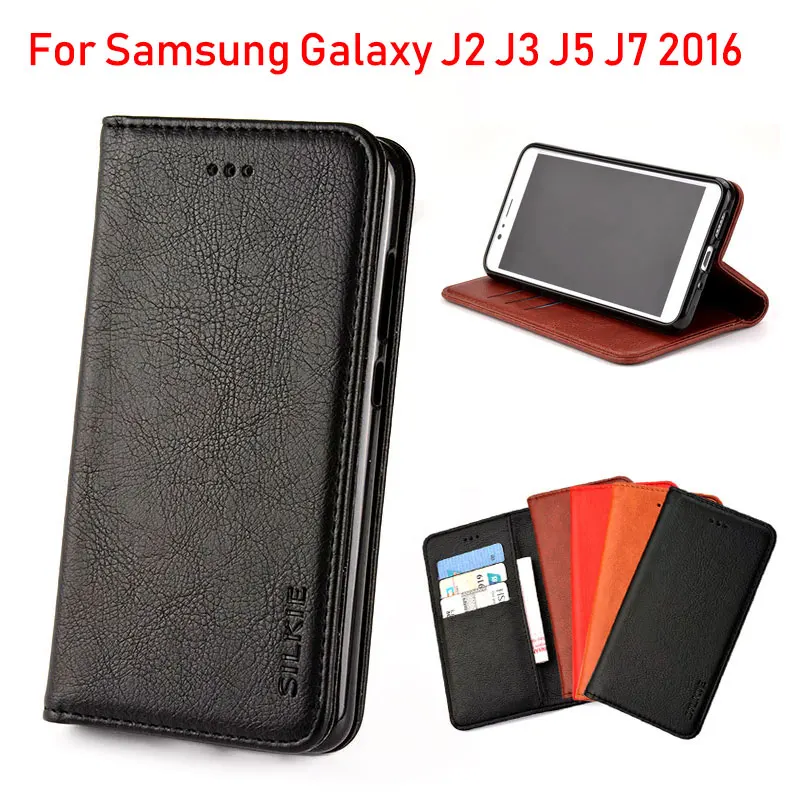 Чехол для Samsung Galaxy J2 J3 J5 J7 2016 роскошный флип-чехол винтажный кожаный чехол с