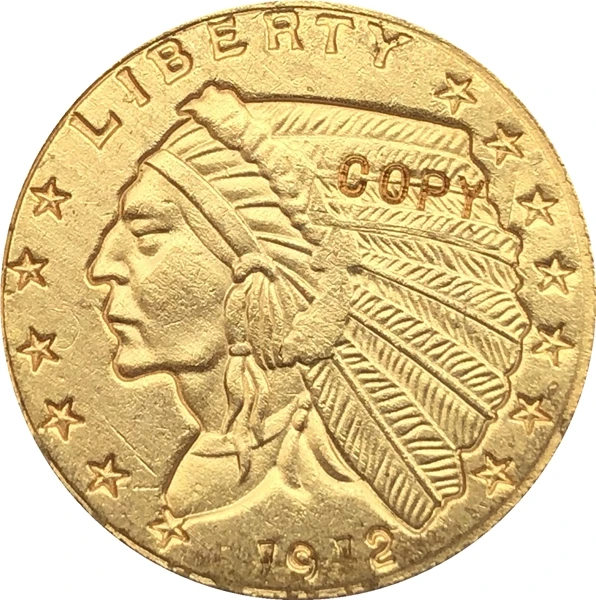 Позолоченная монета с изображением орла 24-к, 1912-S $5, Золотая индийская полумонета с изображением орла, бесплатная доставка
Позолоченная монета с изображением орла 24-к, 1912-S $5, Золотая индийская полумонета с изображением орла, бесплатная доставка
