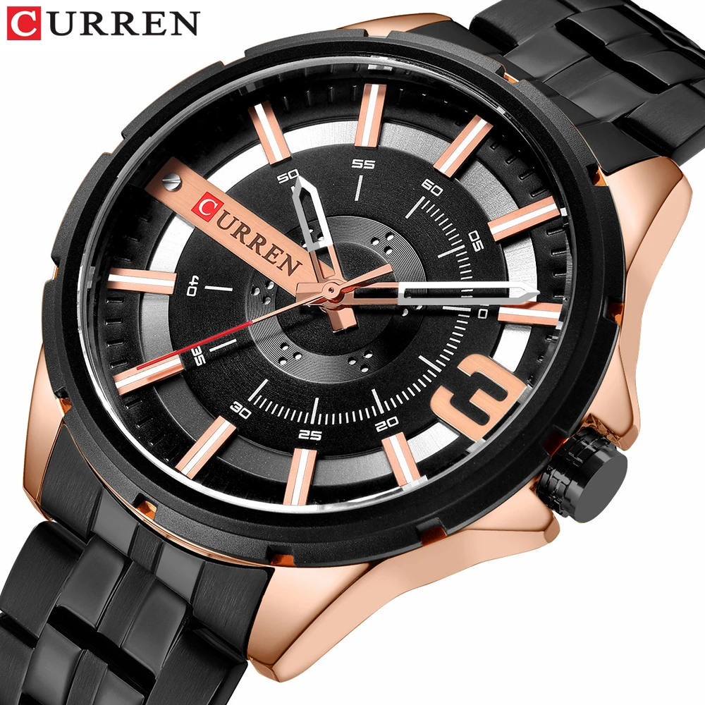 Fashion Brand CURREN Watch Men's Stainless Steel Quartz Watches for Men Waterproof Clock Male Luxury Watch erkek kol saati
Fashion Brand CURREN Watch Men's Stainless Steel Quartz Watches for Men Waterproof Clock Male Luxury Watch erkek kol saati
