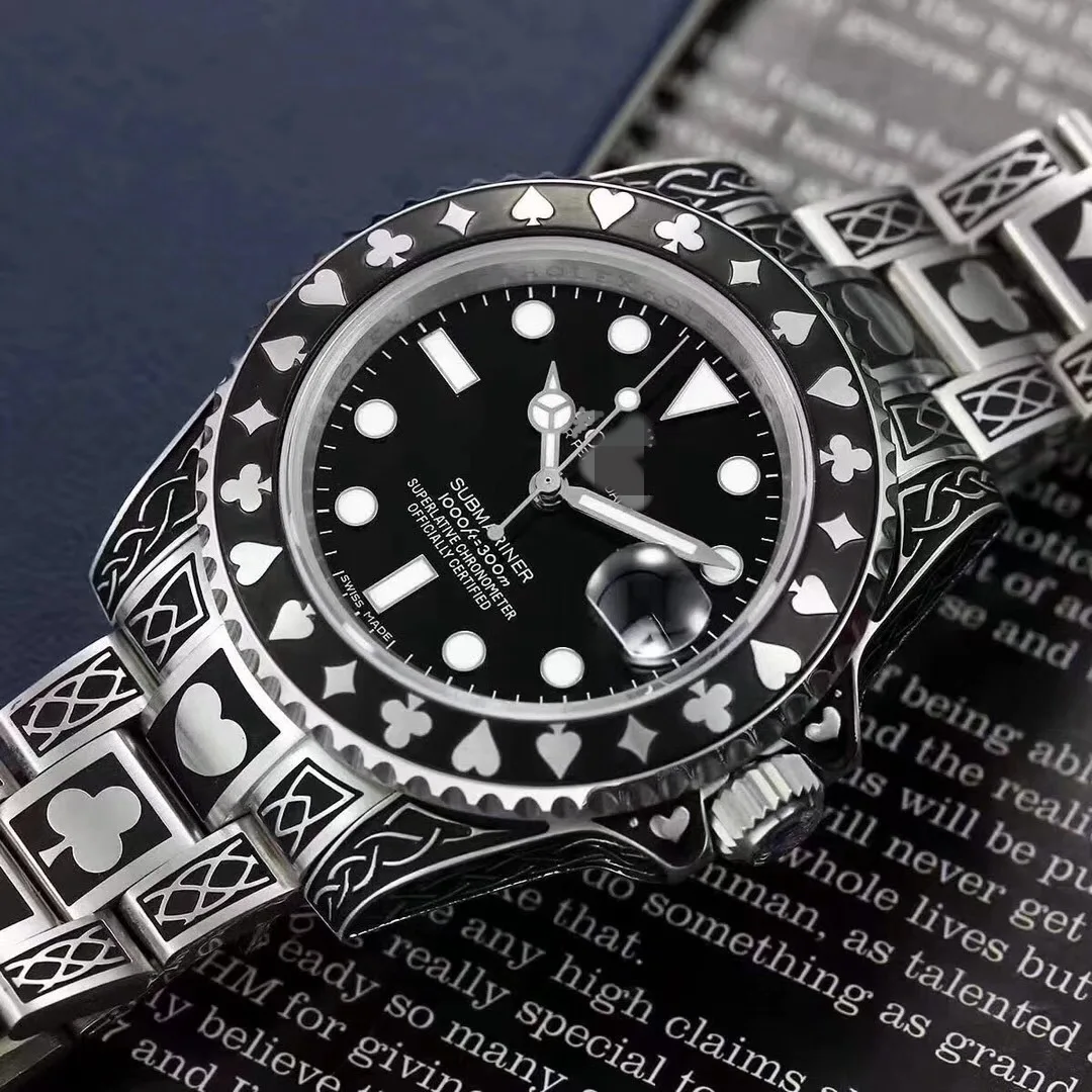 Shenzhen водонепроницаемые мужские наручные часы Ghost Poker Wang Machinery Switzerland High Archives