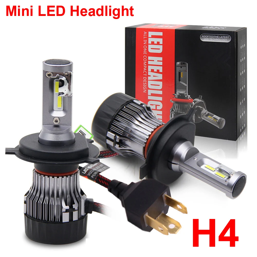 1 Set H4 HB2 9003 60W 5000LM Mini LED Headlight Small Volume Size FLIP Chips Turbo Fan Pure White 6000K H/L Car Front Lamps Bulb
1 Set H4 HB2 9003 60W 5000LM Mini LED Headlight Small Volume Size FLIP Chips Turbo Fan Pure White 6000K H/L Car Front Lamps Bulb
