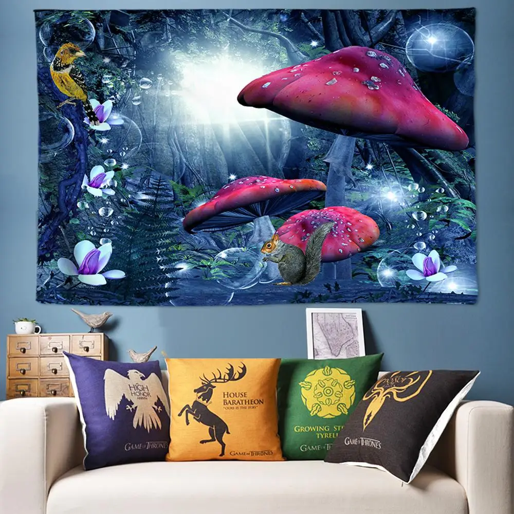 Colorful Psychedelic Tapestry Wall Hanging Mushroom Decorative Wall Tapestry Forest Hippie Boho Wall Cloth Art Decor 200cm*300cm
Colorful Psychedelic Tapestry Wall Hanging Mushroom Decorative Wall Tapestry Forest Hippie Boho Wall Cloth Art Decor 200cm*300cm