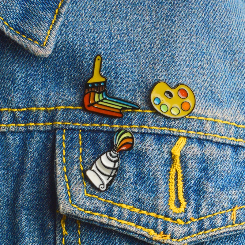 3pcs/set Palette Paint pigment Brush Pins Badge Painting tools Brooch for Women Men Kid Hat Bag Clothes Accessories Jewelry Gift
3pcs/set Palette Paint pigment Brush Pins Badge Painting tools Brooch for Women Men Kid Hat Bag Clothes Accessories Jewelry Gift