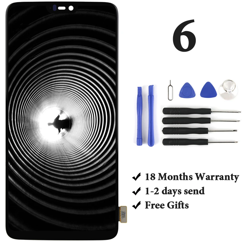 Сменный ЖК экран для Oneplus 6 28 дюйма дигитайзер сенсорного экрана запасные части