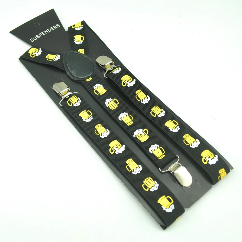 Men Women Unisex 3 Clip-on Suspenders Elastic Slim Suspender 1inch Wide Yellow Beer Glass Cup Green Leaf Black Suspenders Gallus
Men Women Unisex 3 Clip-on Suspenders Elastic Slim Suspender 1inch Wide Yellow Beer Glass Cup Green Leaf Black Suspenders Gallus