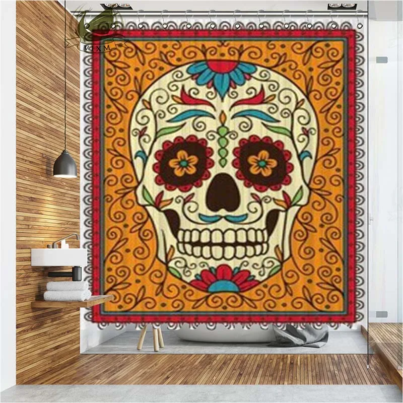 Vixm Motorcycle Skull Shower Curtains Flowers Day Of The Dead Waterproof Polyester Fabric Bathroom Curtains For Home Decor
Vixm Motorcycle Skull Shower Curtains Flowers Day Of The Dead Waterproof Polyester Fabric Bathroom Curtains For Home Decor
