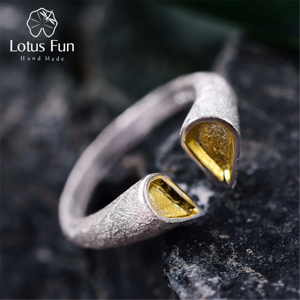 Lotus Fun реальные стерлингового серебра 925 природных ручной креативный дизайнер