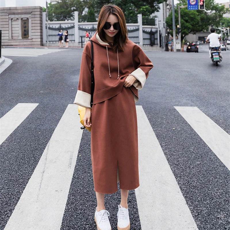 Korean New Style Temperament Long-sleeved pullovers Two-piece Hoodies Tracksuits Black
Korean New Style Temperament Long-sleeved pullovers Two-piece Hoodies Tracksuits Black
