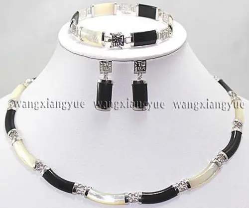 Hot selling> Natural stone Black White Natural Link Necklace Bracelet earrings Set AAA watch Quartz stone crystal (A0 -Br
Hot selling> Natural stone Black White Natural Link Necklace Bracelet earrings Set AAA watch Quartz stone crystal (A0 -Br