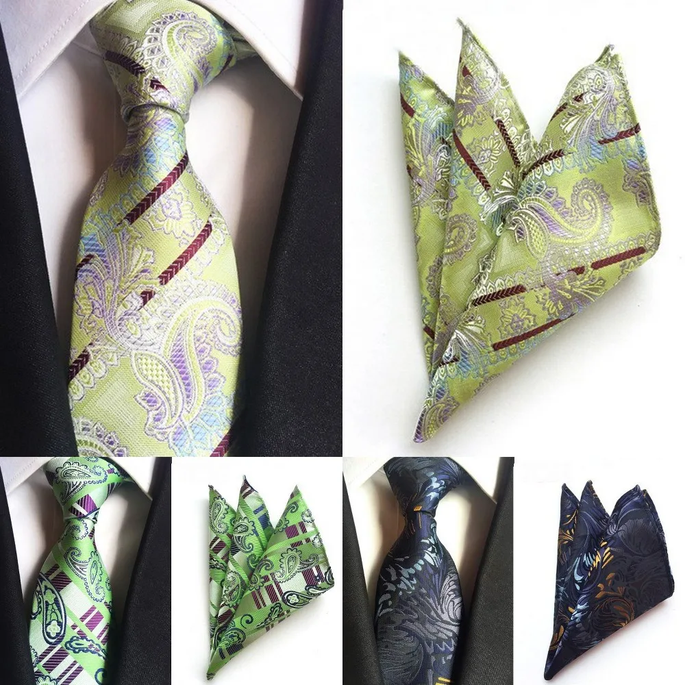 SKng Purple Green Striped Mens Ties Paisley Tie Hanky Sets Men's 100% Silk Ties For Men Formal Wedding Party Gentlemen Tie Set
SKng Purple Green Striped Mens Ties Paisley Tie Hanky Sets Men's 100% Silk Ties For Men Formal Wedding Party Gentlemen Tie Set