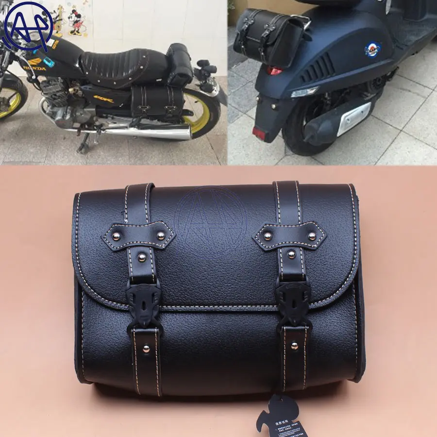 1x Brand New PU Leather Black Motorcycle Tool Bag Luggage Saddle Bag Universal For Harley Chopper Bobber Cruiser Sportster Honda
1x Brand New PU Leather Black Motorcycle Tool Bag Luggage Saddle Bag Universal For Harley Chopper Bobber Cruiser Sportster Honda
