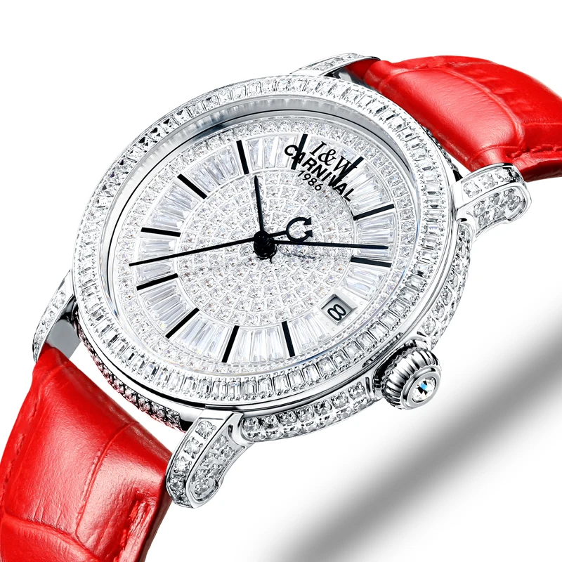 Switzerland Watches Carnival Luxury Brand Full Diamond Watch Women Japan MIYOTA Automatic Mechanical Sapphire Clock C86905-2
Switzerland Watches Carnival Luxury Brand Full Diamond Watch Women Japan MIYOTA Automatic Mechanical Sapphire Clock C86905-2