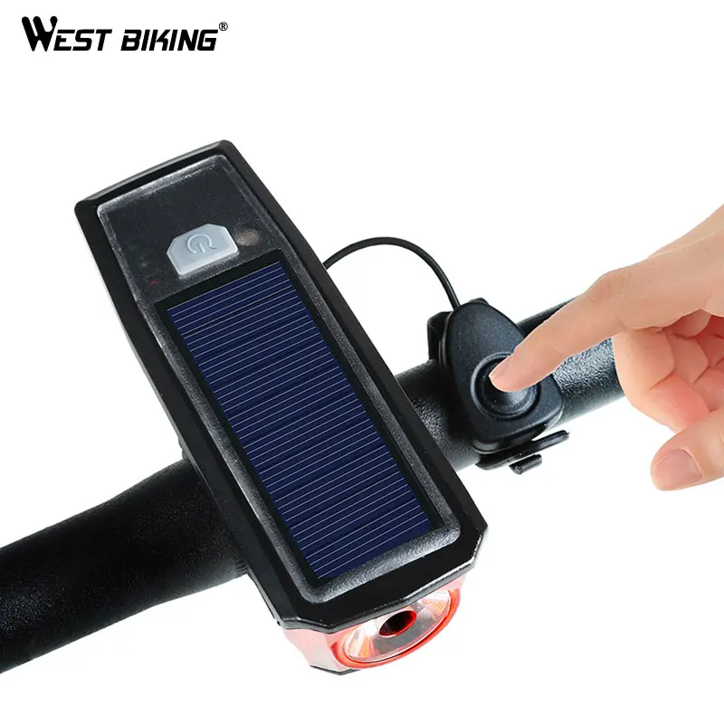 WEST BIKING велосипедный фонарь перезаряжаемый передний светодиодный USB фара для