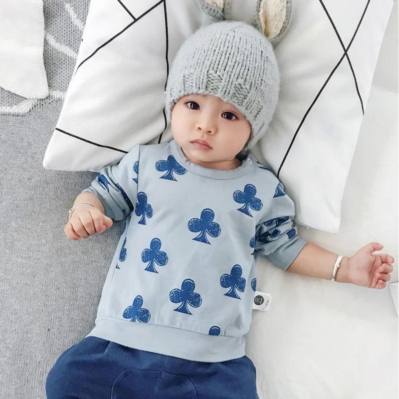 Lemonmiyu Baby Sweatshirts For Newborns O-neck Fashion Print Children's Tops Long Sleeve Spring Autumn Sports Baby's T-shirts |