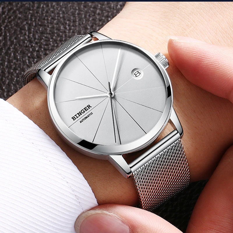Switzerland BINGER Mens Watches Luxury Brand Automatic Mechanical Men Watch Sapphire Wristwatch Male Japan Movement Clock Mens
Switzerland BINGER Mens Watches Luxury Brand Automatic Mechanical Men Watch Sapphire Wristwatch Male Japan Movement Clock Mens