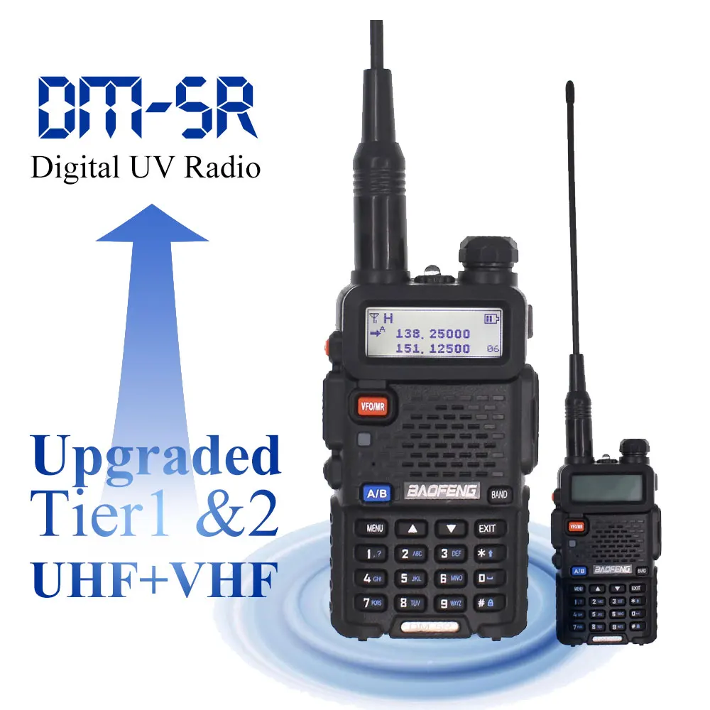 Baofeng DMR цифровое двухстороннее радио DM 5R DM5R двухдиапазонный 136 174 и 400 520 МГц