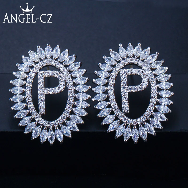 ANGELCZ Custom Initial Letter Cubic Zirconia Big Stud Earrings Fashion Christmas Ear Jewelry For Women Gift AE208
ANGELCZ Custom Initial Letter Cubic Zirconia Big Stud Earrings Fashion Christmas Ear Jewelry For Women Gift AE208