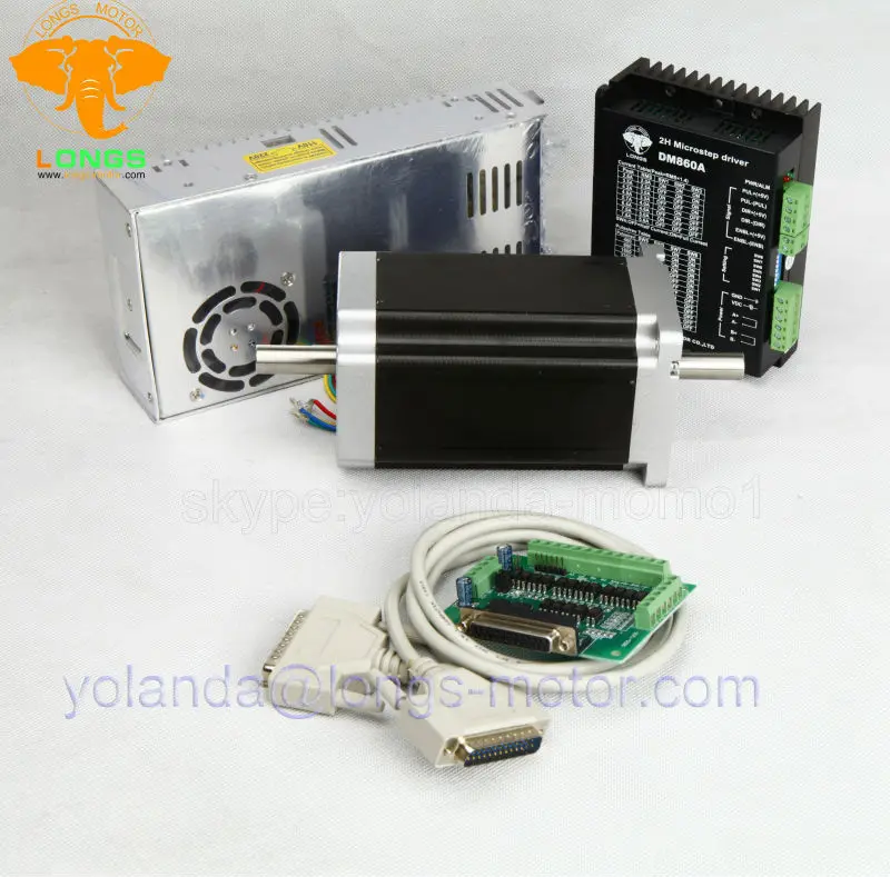 EU Free shipping Stepper Motor 1Axis Nema34 1600oz.in 34HS5435C-02B2 3.5A Dual shaft Stepper Driver DM860A CNC KIT
EU Free shipping Stepper Motor 1Axis Nema34 1600oz.in 34HS5435C-02B2 3.5A Dual shaft Stepper Driver DM860A CNC KIT